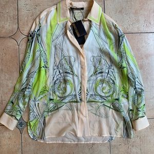NEW Roberto Cavalli silk blouse size 2